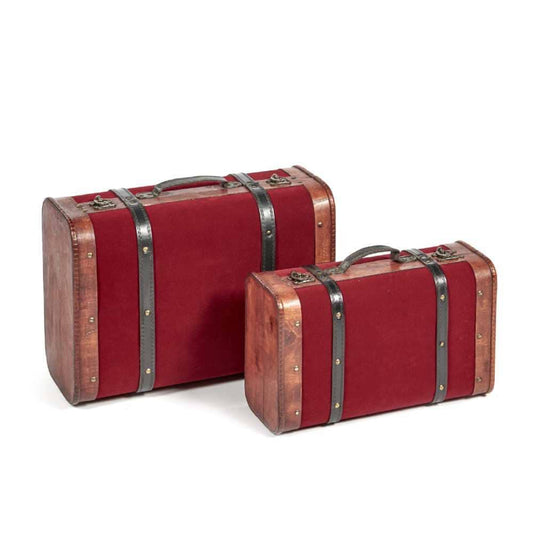 Shop now in UK Goodwill Belgium K 10151 Wood Velvet Suitacse Set of 2 Boxes
