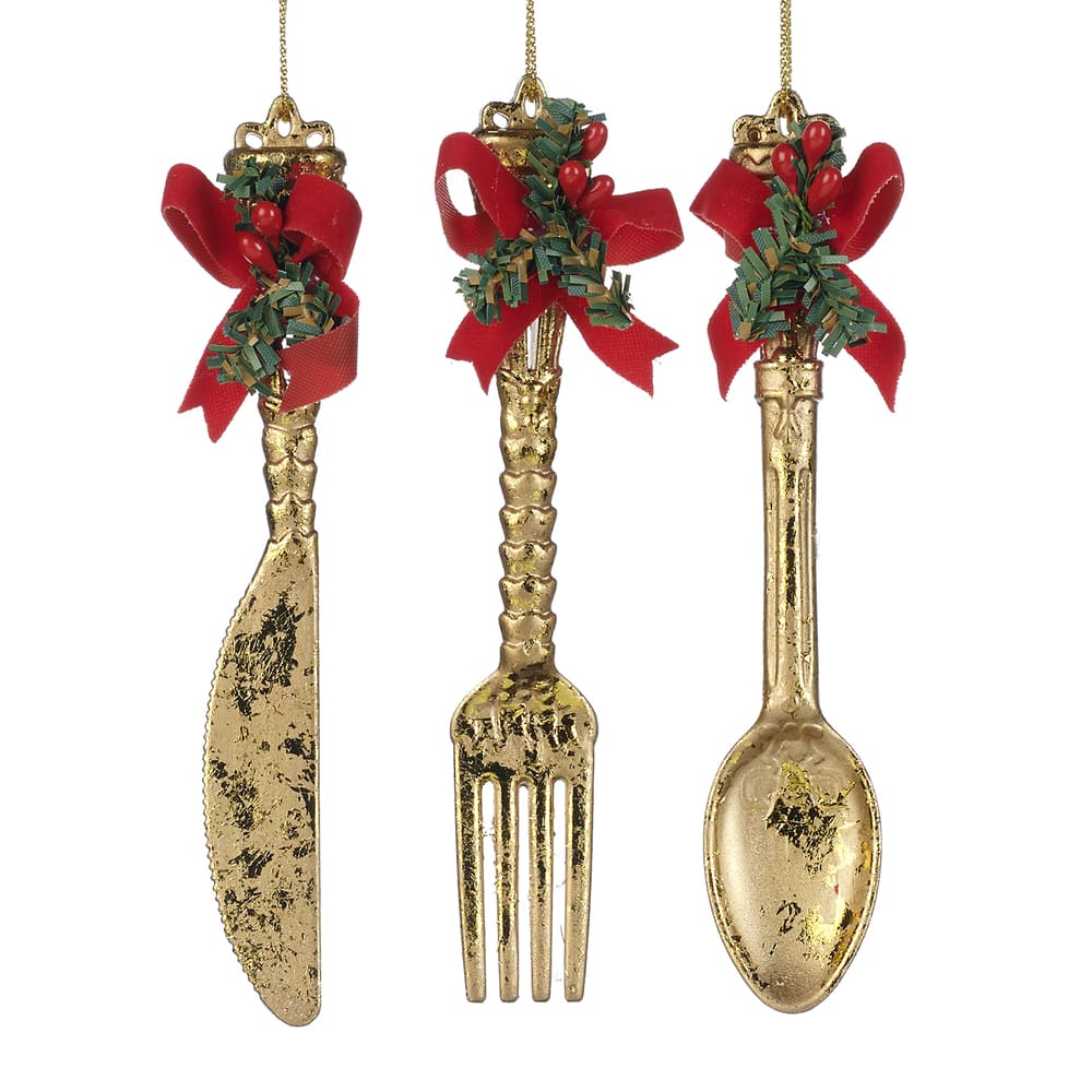 Shop now in UK Goodwill Belgium PL 52424 Glittered Xmas Soon Knife Fork 3 Assorted