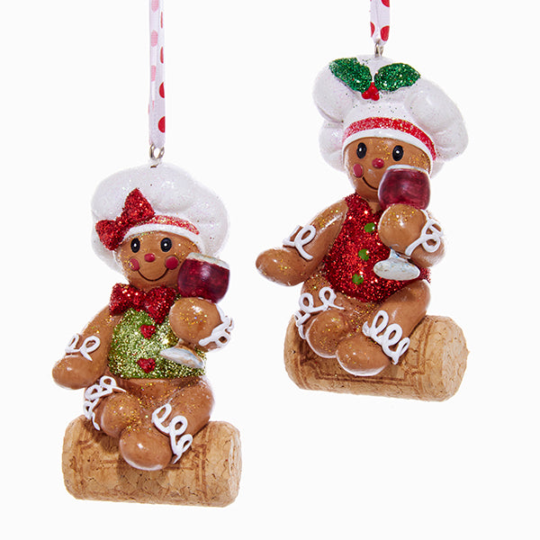 Shop now in UK H5126 Gingerbread chef with glass 2 assorted Kurt S.Adler New York