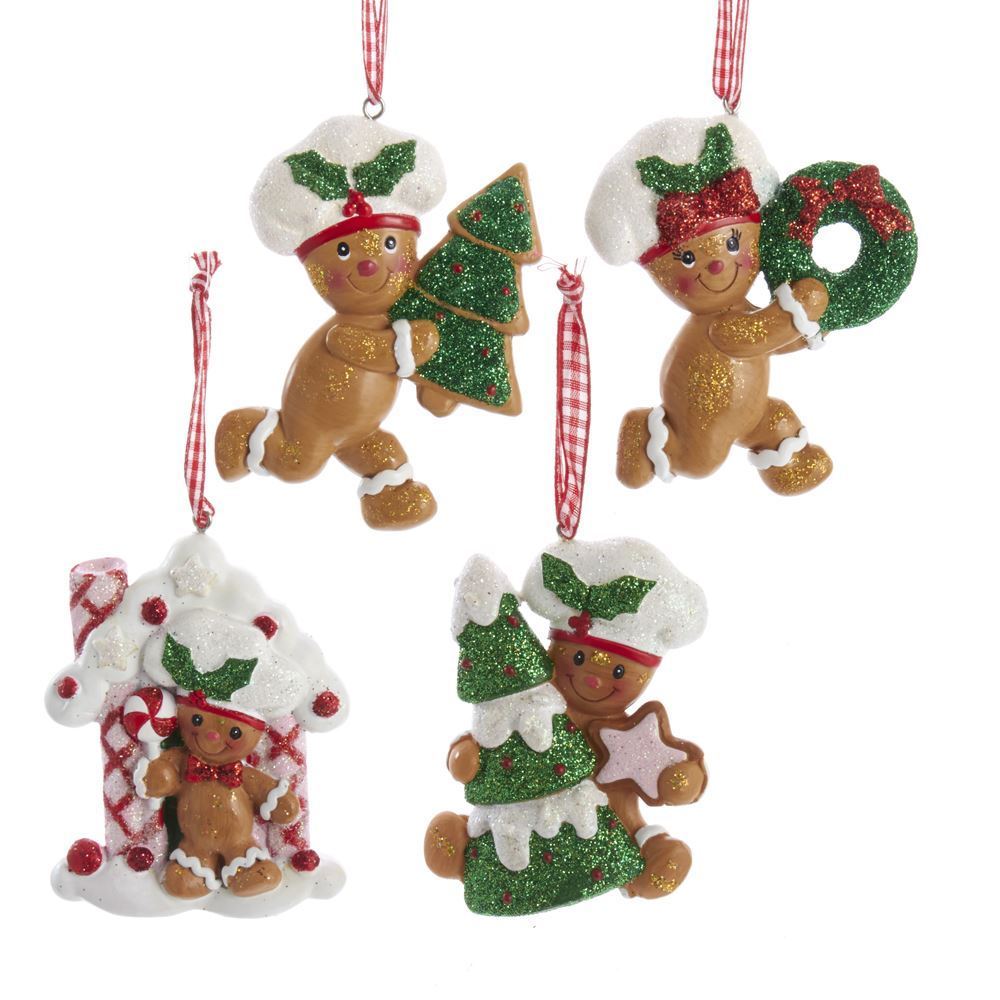 Shop now in UK Kurt Adler NYC H5550 Gingerbread Children Cookie Ornaments, 4 Assorted 