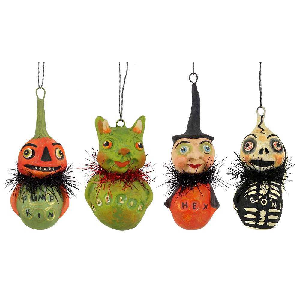Shop now in UK HH2108 Bethany Lowe  Debra Schoch Little Ghoul Ornaments 4 Assorted
