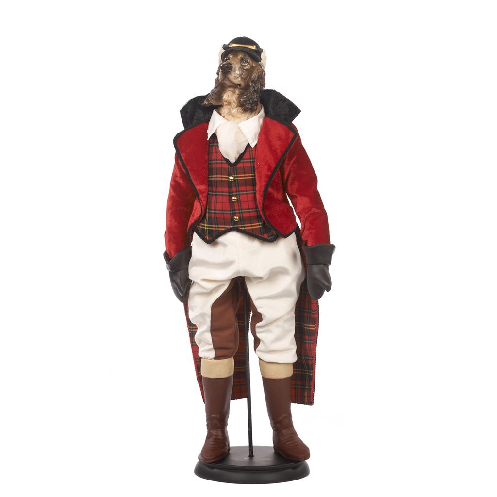Shop now in UK Tartan Setter Dog Doll with Stand J 65150