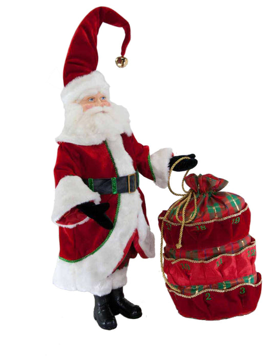 Shop now in UK Katherine's Collection 28-828434 Advent Santa Doll