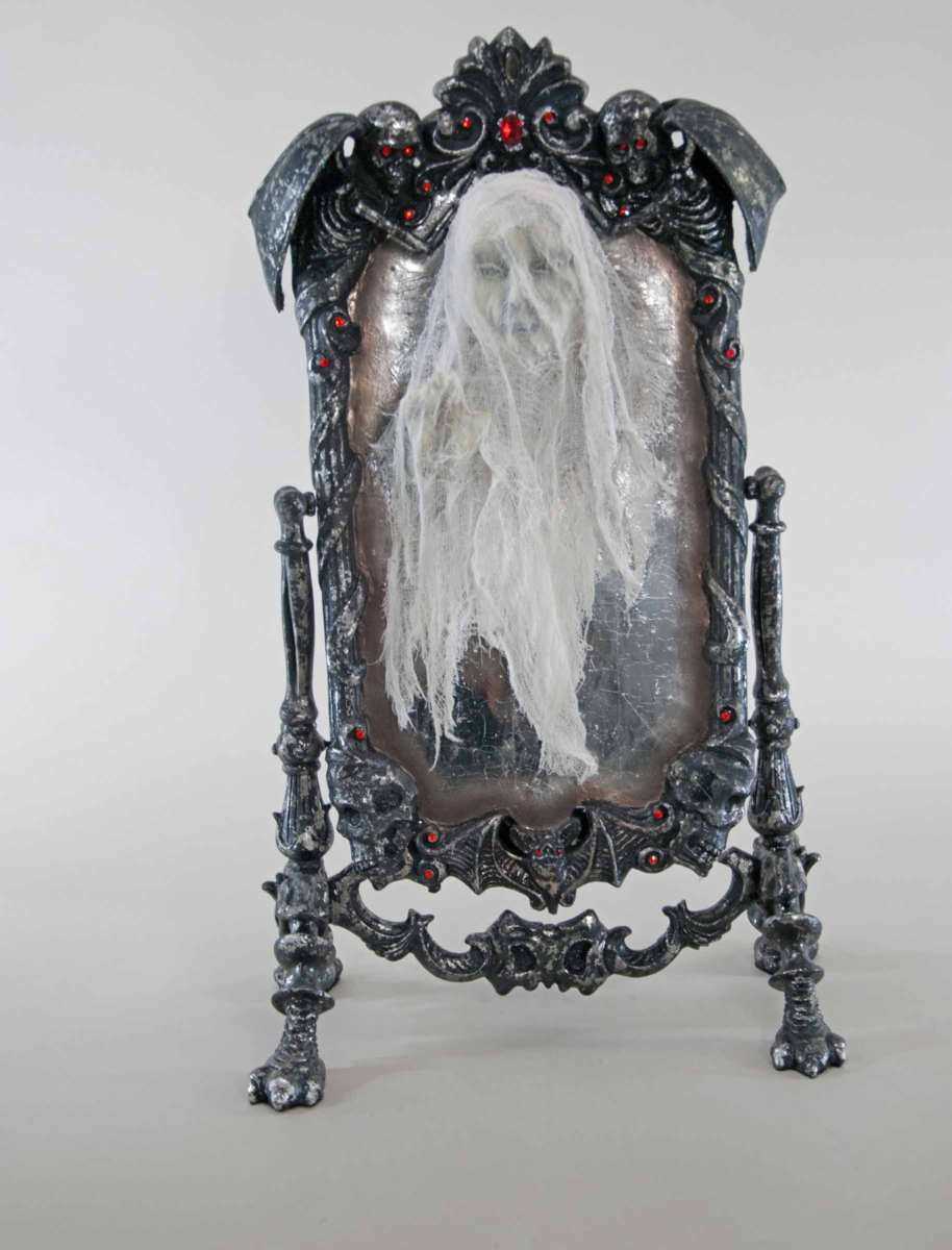 Shop now in UK Katherine's Collection 28-828280 Dead and Breakfast Mirror with Creepy Face
