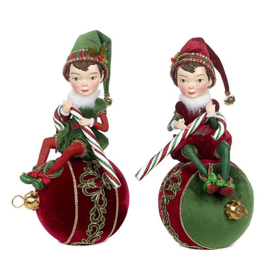 Shop now in UK Katherine's Collection Elf On Ball 2 Assorted KC 28-928603
