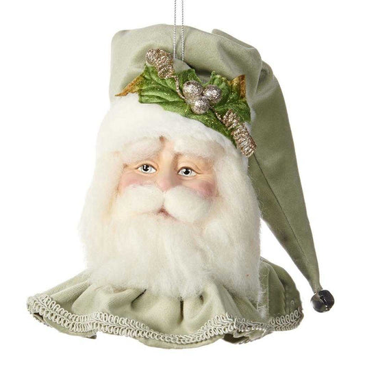 Shop now in UK Katherine's Collection Peace On Earth Santa Head Ornament KC J 11-911570