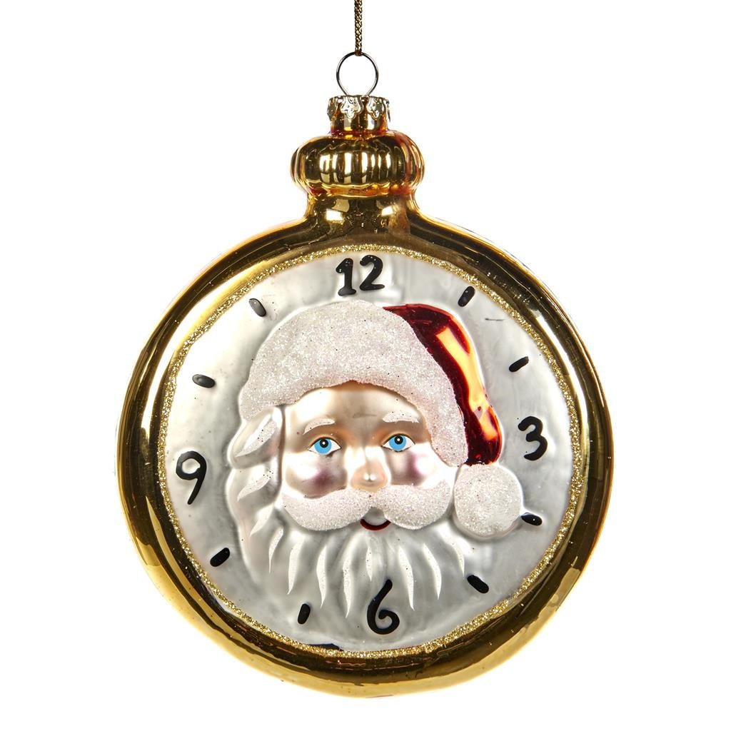 Shop now in UK Katherine's Collection Glass Santa Pocket Watch Ornament KC C 18-749379