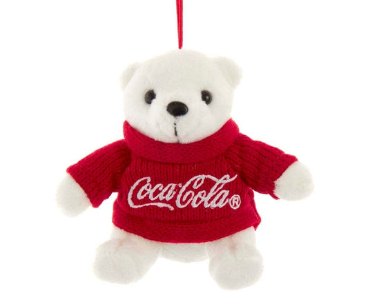 Shop now in UK Kurt Adler 4" Coke Bear With Red Sweater Ornament CC7201