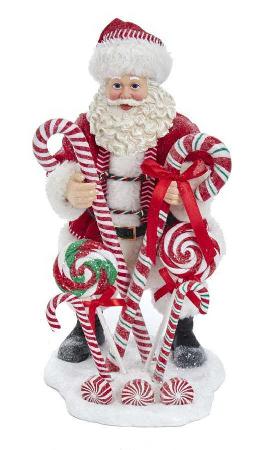 Shop now in UK Kurt Adler FA0130 Fabriche Peppermint Grdn Santa