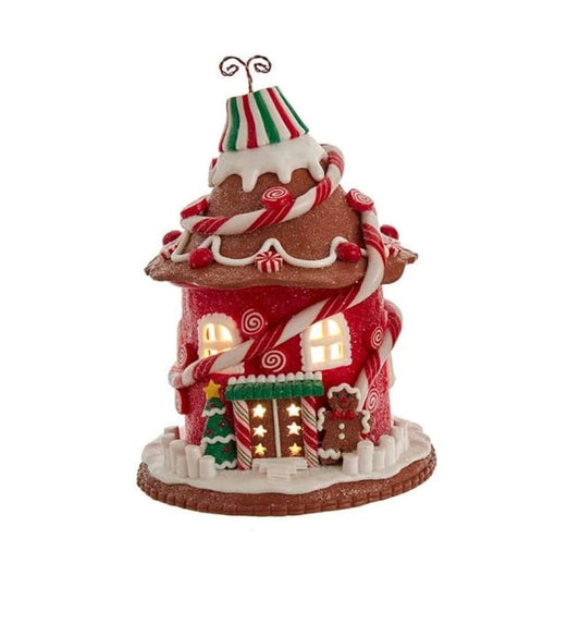 Shop now in UK Kurt Adler 7.5" Candy Gingerbread House With C7 Bulb GBJ0022A