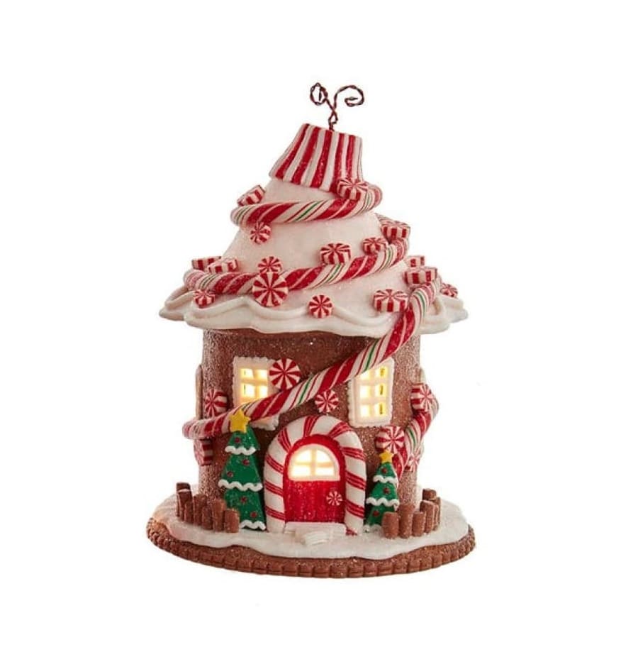 Shop now in UK Kurt Adler 7.5" Candy Gingerbread House With C7 Bulb GBJ0022B