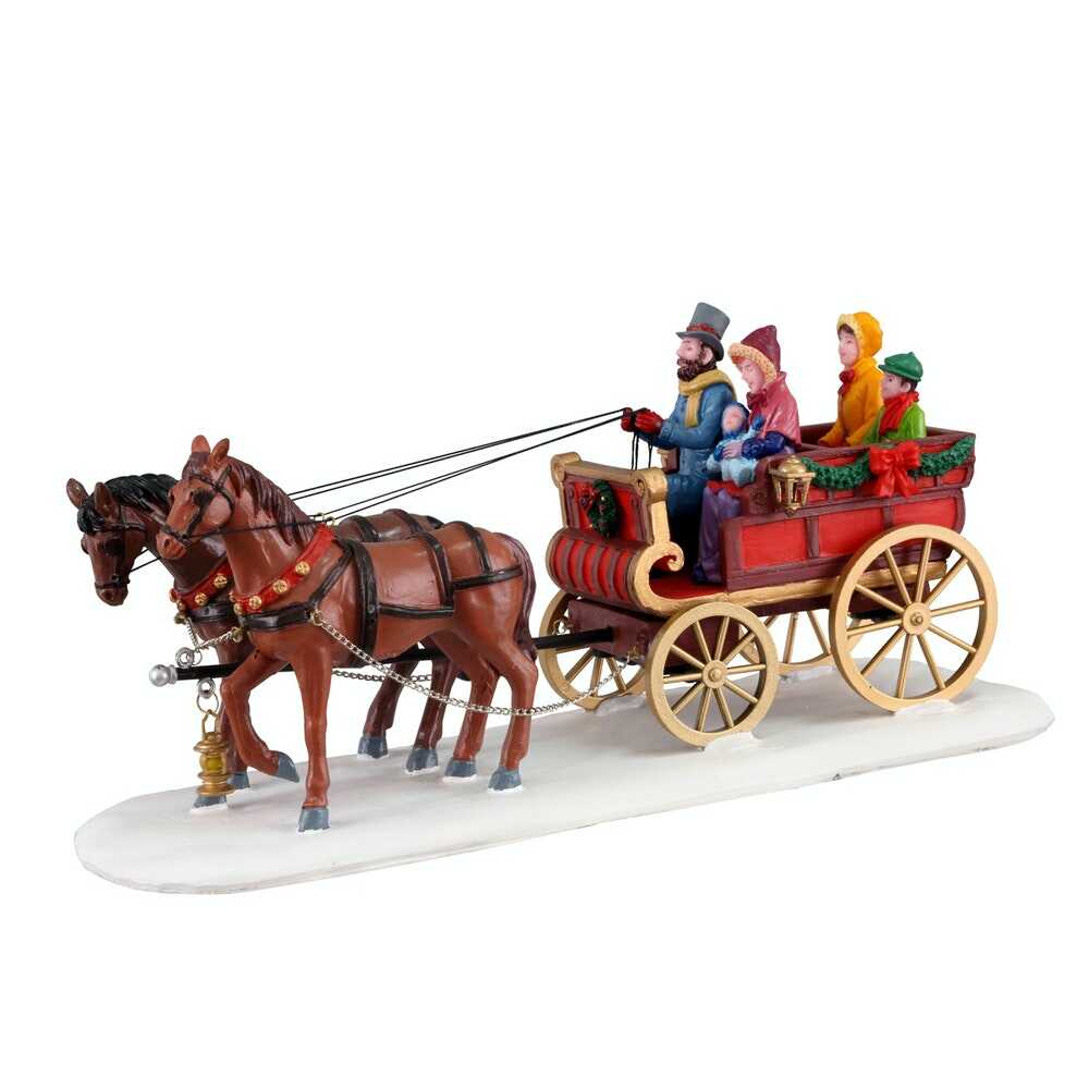 Shop now in UK Lemax Village 2021 Carriage Cheer 13562