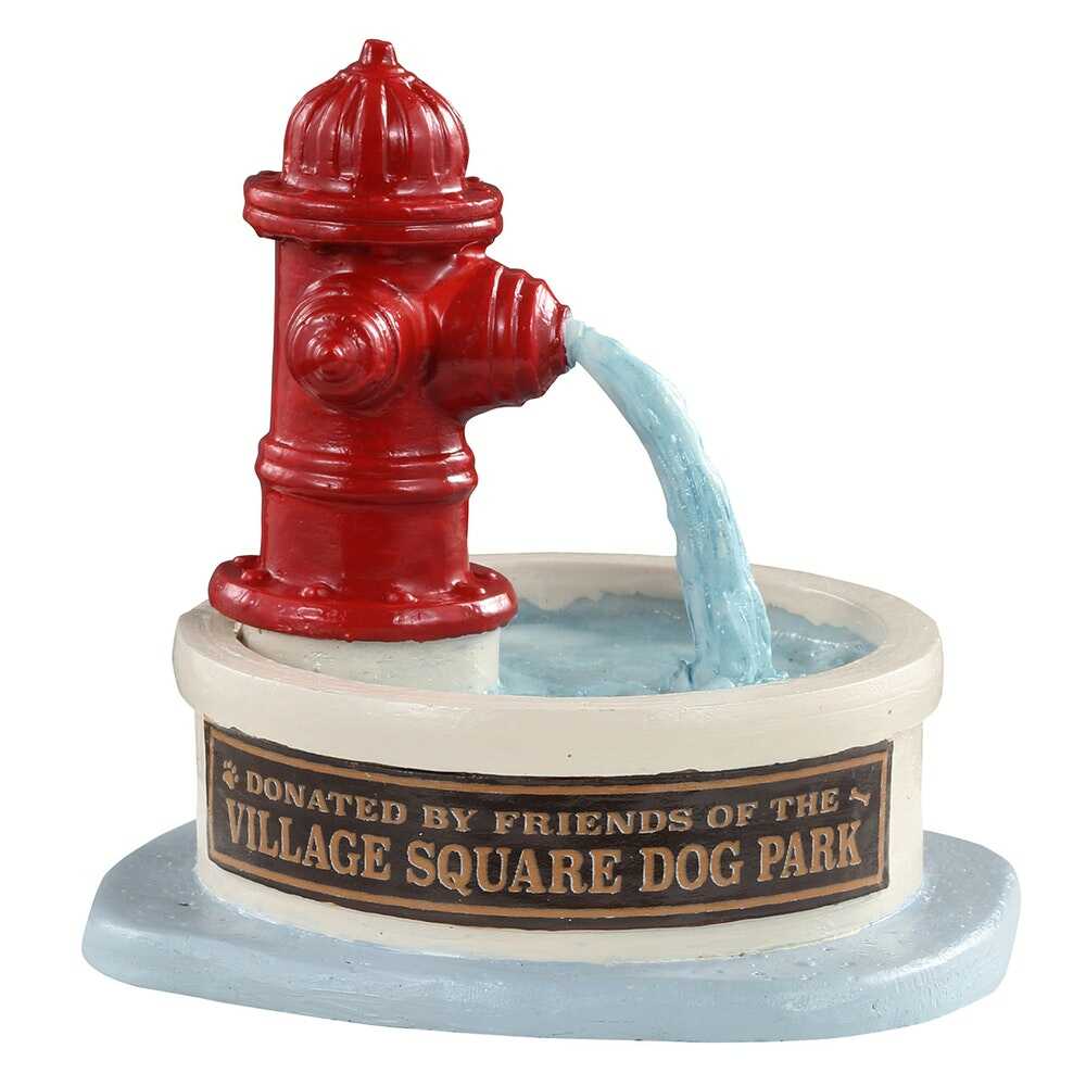 Shop now in UK Lemax Village 2021 Dog Park Water Fountain 14843