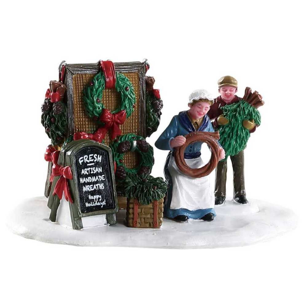 Shop now in UK Lemax Handmade Wreaths 83362 - Lemax Caddington Village