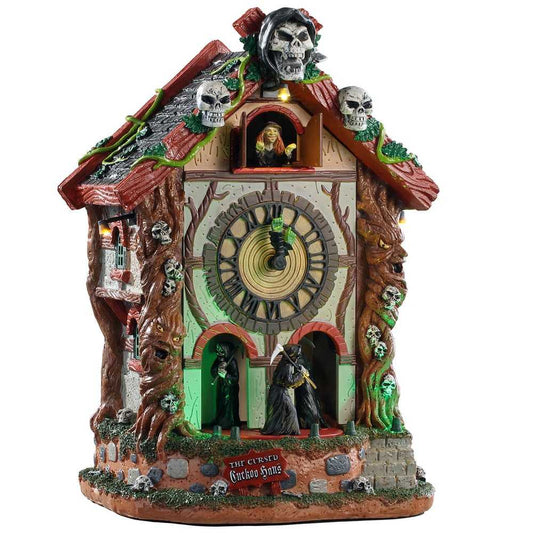 Shop now in UK Lemax The Cursed Cuckoo Haus 95454 - Lemax Spooky Town Halloween Village