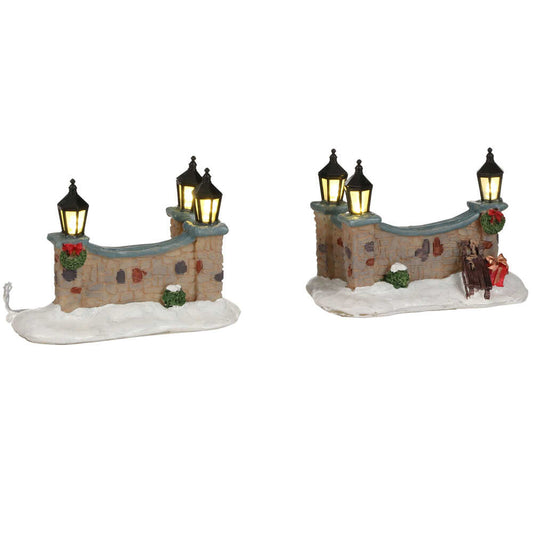 Shop now in UK Luville Collectables Lighted Fence 2 pieces 1067691