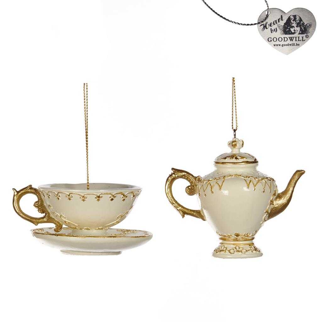 Shop now in UK Goodwill Belgium Teapot Cup Ornament 2 Asssorted MC 34021