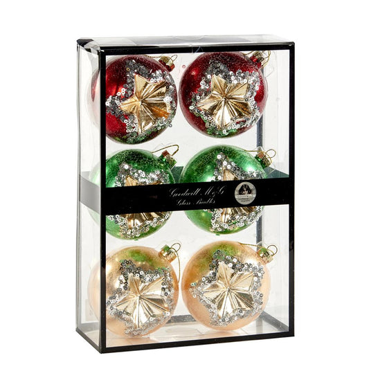 Shop now in UK Glass Ball Box 6 Assorted P 36894