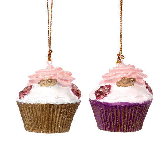 Shop now in UK Rose Cupcake Ornament 2 Assorted R 87242