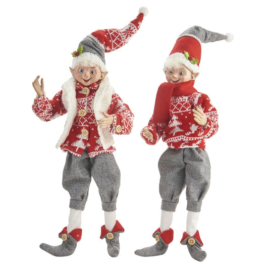 Shop now in UK Raz Imports 16inch Posable Elf 4002227 2 Assorted