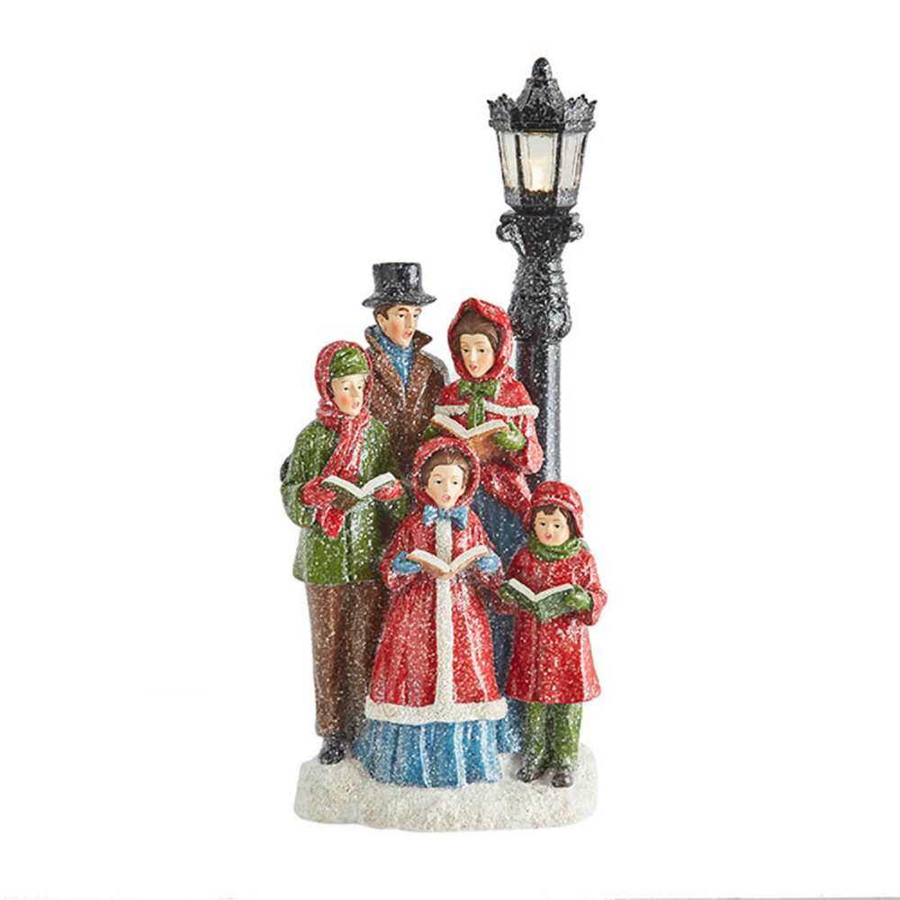 Shop now in UK RAZ Imports Carolers With Lighted Lamppost 4018206
