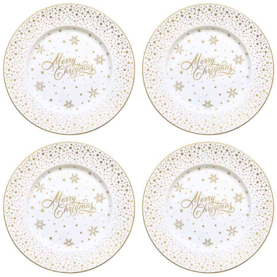 Shop now in UK Easy Life Tableware Set 4 Porcelain dessert plates 19 cm