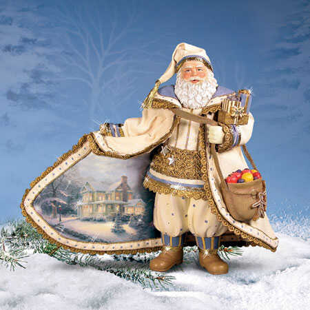 Shop now in UK Thomas Kinkade Christmas Snowfall Santa 0319303004