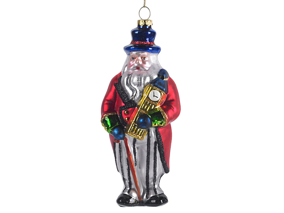 Shop now in UK Glass Santa Holding Big Ben Ornament TR 17657