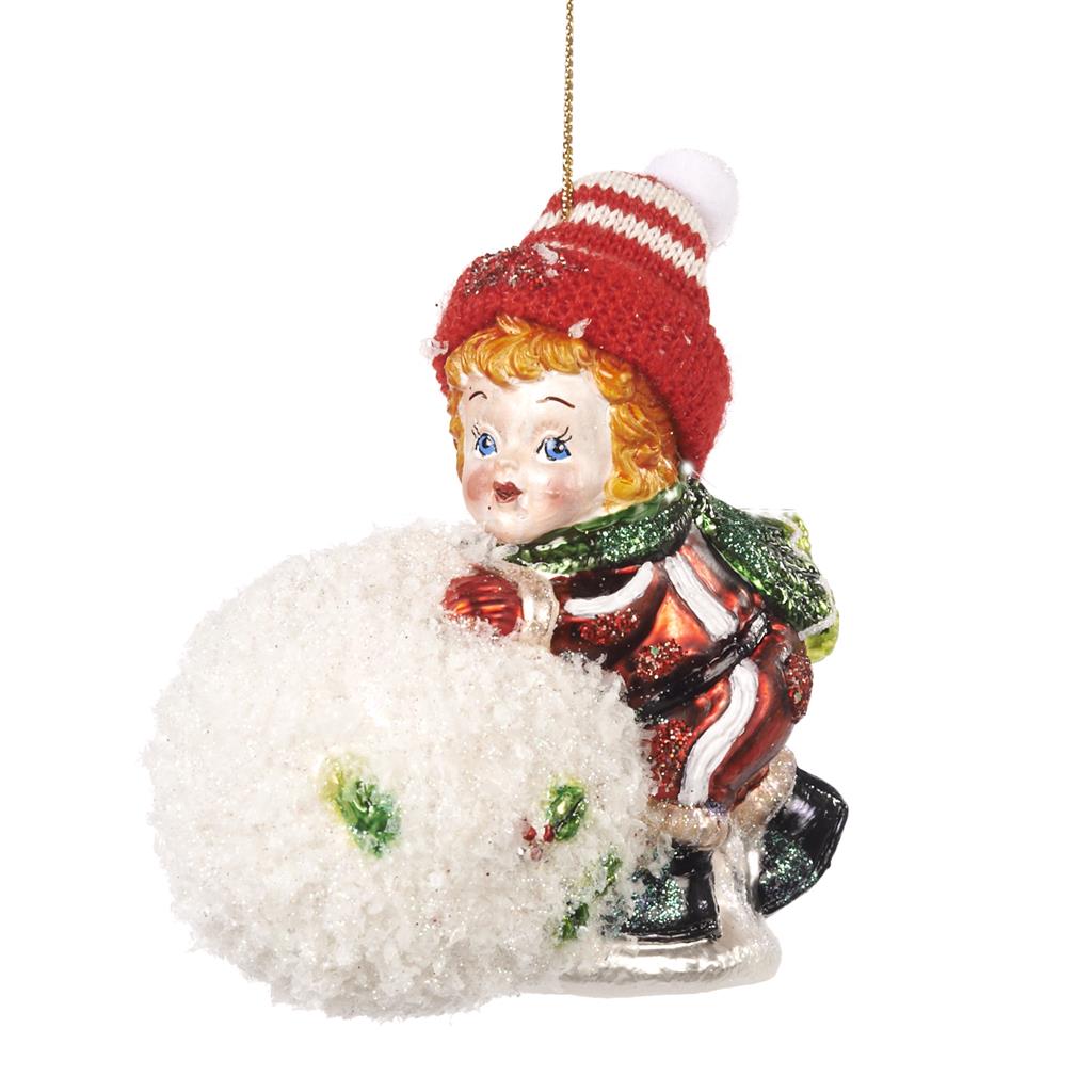 Shop now in UK Glass Kid with Snow Ball Ornament TR 27001