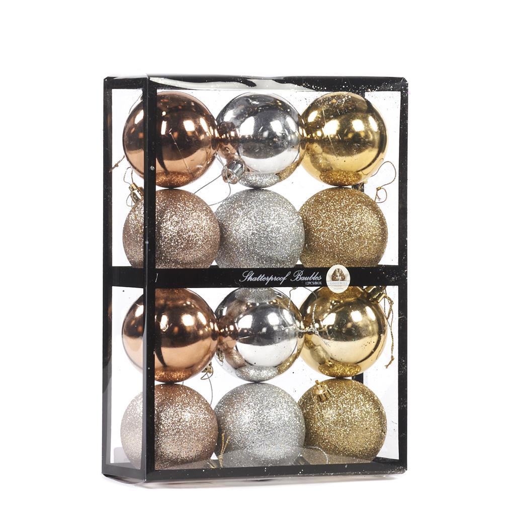 Shop now in UK Metallic Ball Mix Box 12 Assorted TR 27057