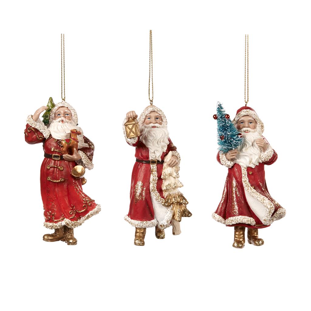 Shop now in UK Santa with Tree Ornament 3 Assorted TR 27164
